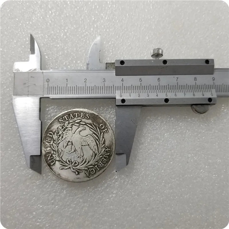 Bronze Crafts 1799 Head and Back Commemorative Coin Antique Silver
